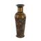Set of 3 Brown Metal Rustic Vase, 50", 35", 26"